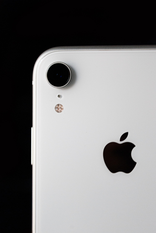A White Smartphone With a Camera