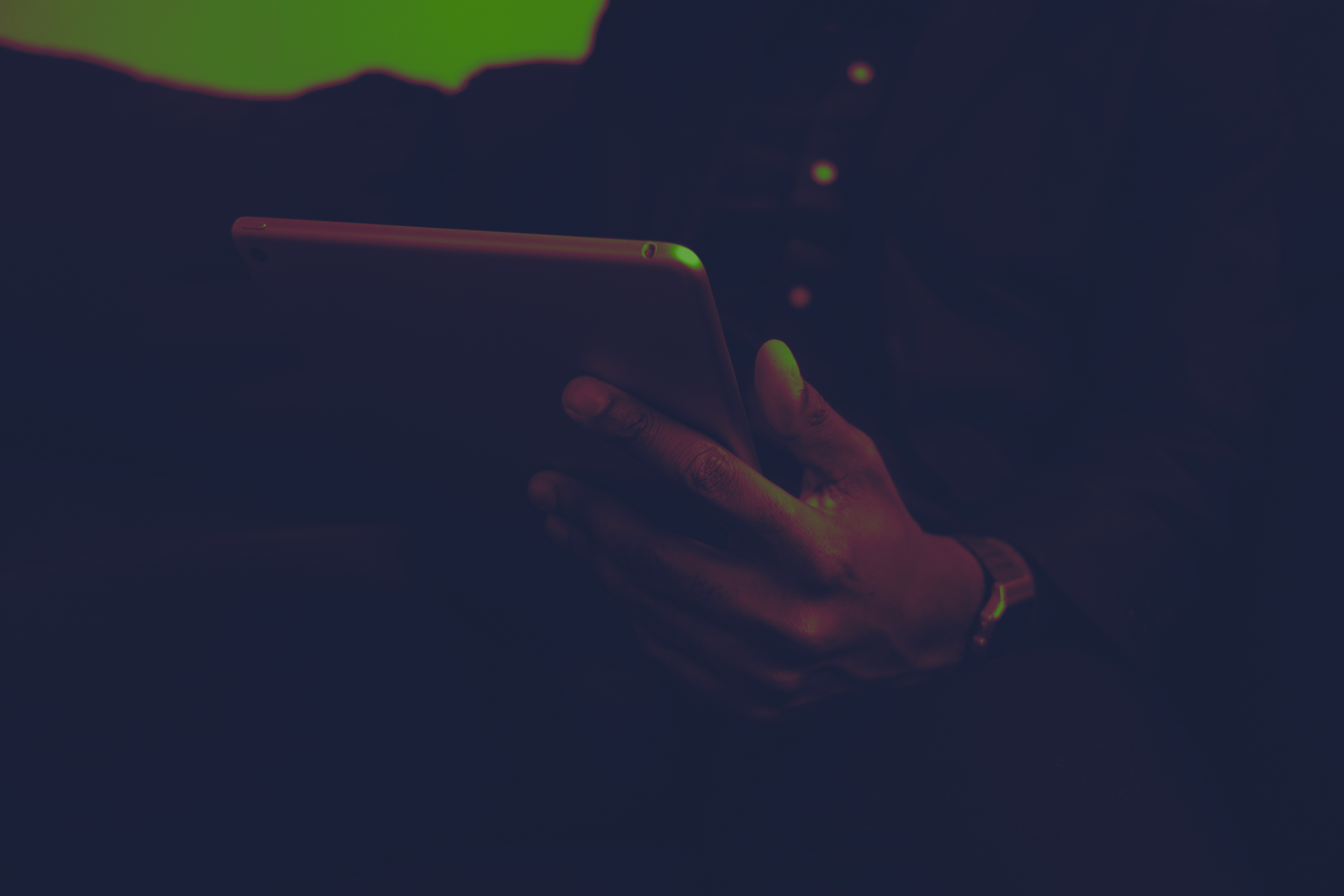 Man Using Tablet