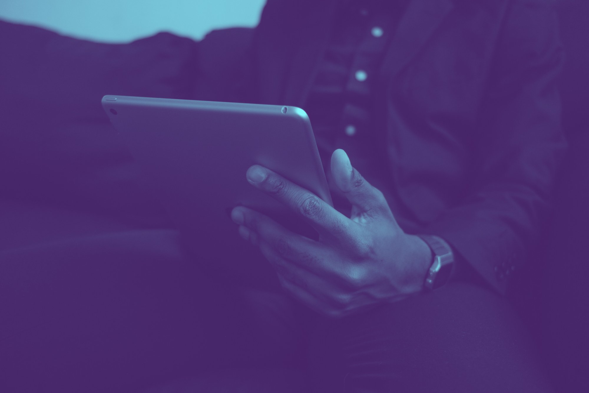 Man Using Tablet